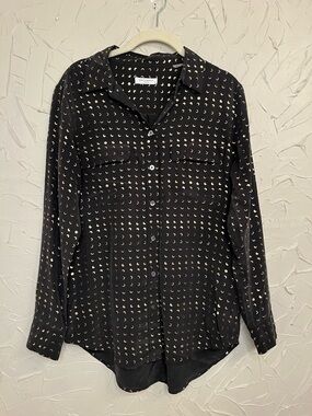 Equipment Femme Moon Cycle Silk Shirt Size Small